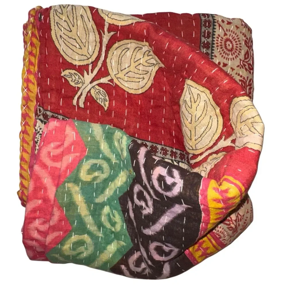 Handmade kantha quilt